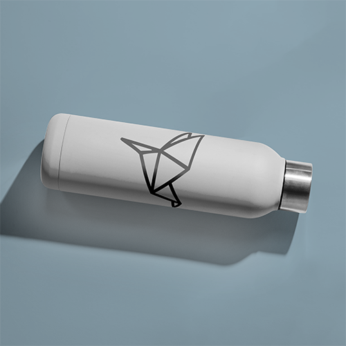 Personalised Frosted clear bottle