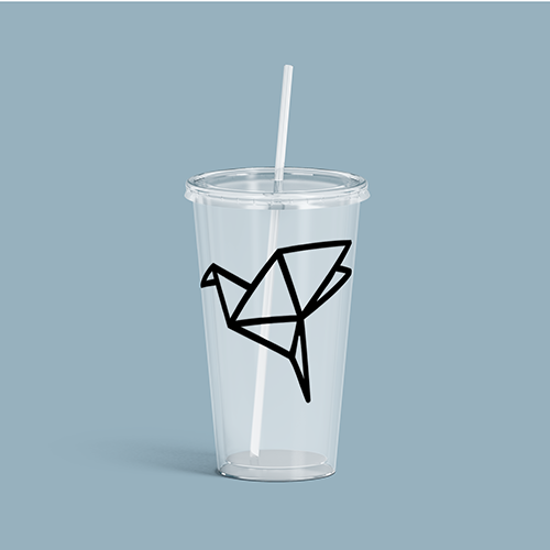 Personalised double walled tumbler clear